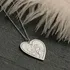 Custom Line Art Photo Necklace Drawing 925 Sterling Silver Heart