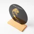 Custom Moon Phase Plaque with Wood Stand for Couples