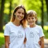 Personalised Line Art Mum and Child Matching T-Shirts