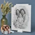 Custom Sketch Efect Photo Block Puzzle Gift