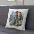 Custom Travel Couple Cartoon Pillow Gift