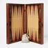 Customizable Luxury Gold Leather Backgammon Set