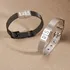 Customizable Men's Woven Bracelet with Initials and Twin Buckle