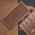 Customizable Name and Date Leather-Covered Walnut Backgammon Set