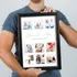 Customized Gift Frame with 9 Photo Prints