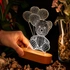 Cute Teddy Bear Holding Balloon 3D Led Lamp