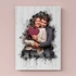 Personalised Couple Canvas Print with Artistic Drawing Effect 40x60cm