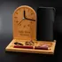 Personalised Wooden Desk Organiser with Clock for Adults and Teens