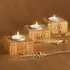 Eat | Pray | Love Motto Designed 3-Piece Wooden Candle Set
