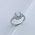 Elegant Oval Cubic Zirconia Silver Ring