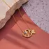 Gold Plated Enameled Fish Necklace for Women