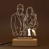 Family Silhouette LED Light with Personalized Names