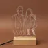 Family Silhouette LED Light with Personalized Names