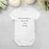 Personalised Baby Bodysuit with 'Me and Mummy Love You Daddy' Message