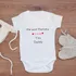 Personalised Baby Bodysuit with 'Me and Mummy Love You Daddy' Message