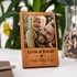 First Father's Day Gift for Dad Name and Photo Printed Wooden Frame with Special Message