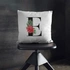 Floral Decorative Pillow with Initial Design
