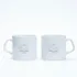 Floral Designed Personalized 2 Piece Coffee Cup Set Gift for Valentine