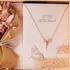 Flower Bouquet Silver Angel Necklace - Wooden Box with Name