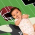 Personalised American Football Baby Milestone Blanket