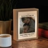 Forever your Little Boy Gift for Father with Photo and Name Printed Wooden Picture Frame and Decorative LED Lamp