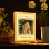 Forever your Little Boy Gift for Father with Photo and Name Printed Wooden Picture Frame and Decorative LED Lamp