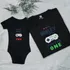 Gamer Dad and Baby Funny Matching Family T-Shirts Set