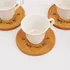 Gift for Mom 6 Cup Set with Bamboo Plate