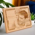First Father's Day Gift Engraved Photo on Wood as Gift for Dad