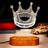 Crown 3D LED Lamp Personalised Gift for Friends and Siblings