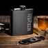 Gifts for Friends Minimal Design Personalized Matte Black Hip Flask