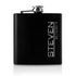 Gifts for Friends Minimal Design Personalized Matte Black Hip Flask