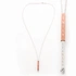 Personalised Silver and Rose Gold Love Bar Necklace for Her