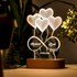Personalised Infinity Heart LED Lamp for Romantic Gifts