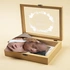 Gifts for New Born Baby and New Mom Wooden Hinged Picture Frame Photo Album - Baby Pictures Box