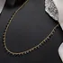 Gold Plated Elegant Necklace with Black Zircon Stones