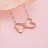 Gold Plated Eternal Two Heart Necklace