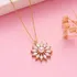 Pearl Flower Pendant Gold Plated Necklace for Her
