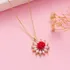 Gold Plated Rose Pendant Necklace Ideal for Her