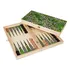 Green Leaves Minimal Handmade Modern Backgammon Set