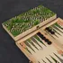 Green Leaves Minimal Handmade Modern Backgammon Set