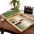 Green Leaves Minimal Handmade Modern Backgammon Set