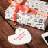Heart Design Picture and Note Printed Keychain