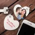Heart Design Picture and Note Printed Keychain