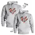 Heart Photo Collage Couple's Hooded Sweatshirt