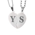 Personalised Couples Initial Heart Puzzle Necklace Set