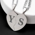 Personalised Couples Initial Heart Puzzle Necklace Set