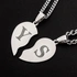Personalised Couples Initial Heart Puzzle Necklace Set