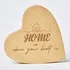 Heartfelt Home Desk Decor with 'Home Is Where Your Heart Is' Inscription