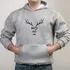 Ho Ho Ho Reindeer Printed Hooded Sweatshirt
